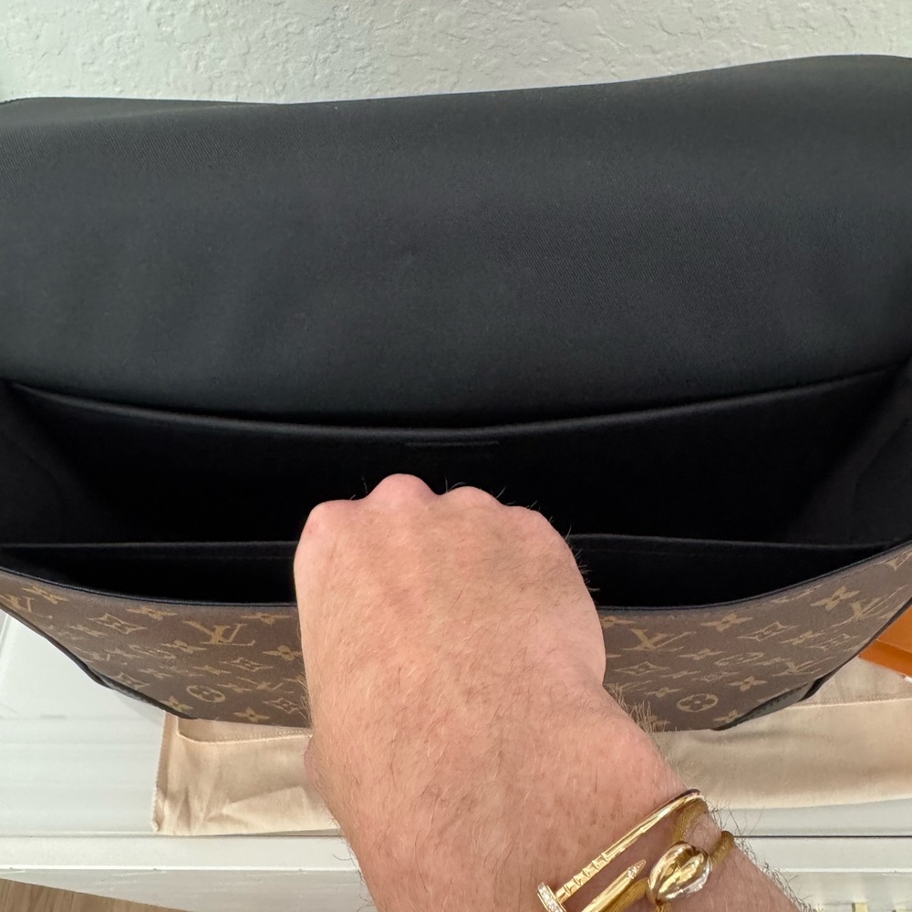 Louis Vuitton Monogram Messenger Bag in Brown and Black - Picture 13 of 16